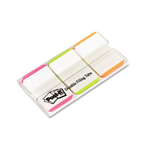1" Lined Tabs, 1/5-Cut, Assorted Bright Colors, 1" Wide, 66/Pack-(MMM686LPGO)