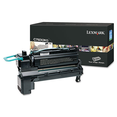 C792X2KG Extra High-Yield Toner, 20,000 Page-Yield, Black-(LEXC792X2KG)