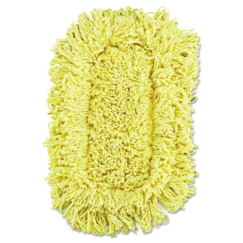 Trapper Looped-End Dust Mop Head, 12 x 5, Yellow, 12/Carton-(RCPJ15112CT)