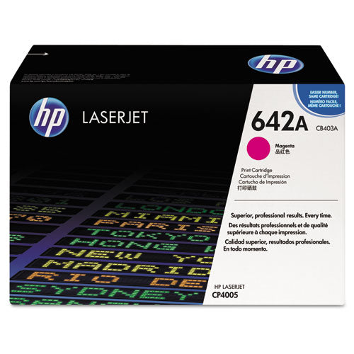 HP 642A, (CB403A) Magenta Original LaserJet Toner Cartridge-(HEWCB403A)