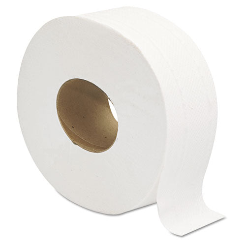 Jumbo JRT Bath Tissue, Septic Safe, 2-Ply, White, 3.25" x 720 ft, 12 Rolls/Carton-(GEN202)