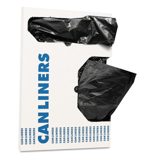 Linear Low Density Can Liners with AccuFit Sizing, 16 gal, 1 mil, 24" x 32", Black, 250/Carton-(HERH4832TKX01)