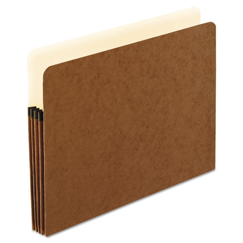 Smart Shield File Pocket, 3.5" Expansion, Letter Size, Red Fiber, 10/Box-(PFX1524EAM)