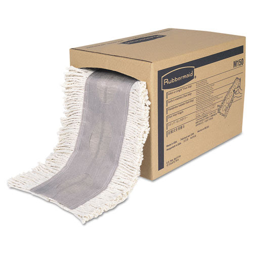 Cut To Length Dust Mops, Cotton, White, Cut-End, 5 x 40 Ft, 1 Box-(RCPM150)