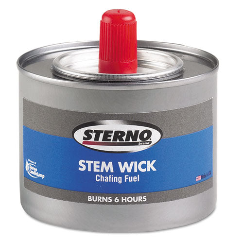 Chafing Fuel Can With Stem Wick, Methanol, 6 Hour Burn, 1.89 g, 24/Carton-(STE10102)
