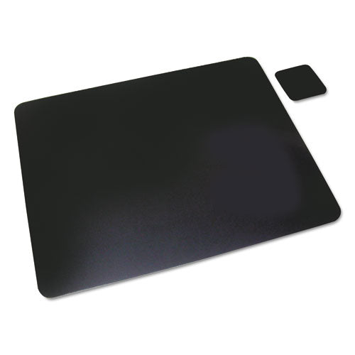 Leather Desk Pad with Coaster, 20 x 36, Black-(AOP2036LE)