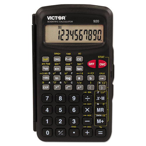 920 Compact Scientific Calculator with Hinged Case, 10-Digit LCD-(VCT920)