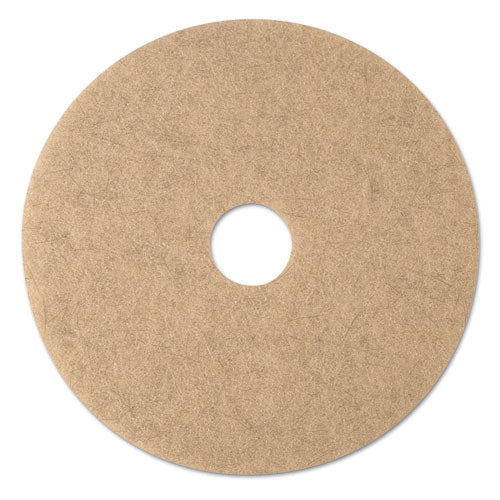 Ultra High-Speed Natural Blend Floor Burnishing Pads 3500, 20" Diameter, Tan, 5/Carton-(MMM19008)