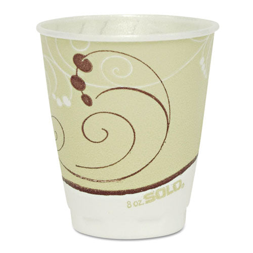 Trophy Plus Dual Temperature Insulated Cups in Symphony Design, 8 oz, Beige, 1,000/Carton-(SCCX8J8002)