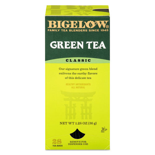 Single Flavor Tea, Green, 28 Bags/Box, 6 Boxes/Carton-(BTC00388CT)