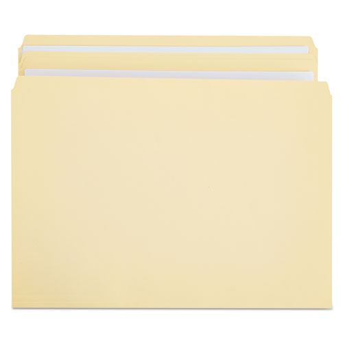 Double-Ply Top Tab Manila File Folders, Straight Tabs, Letter Size, 0.75" Expansion, Manila, 100/Box-(UNV16110)