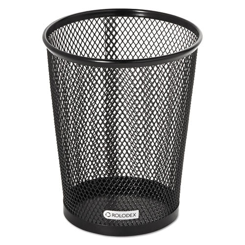 Nestable Jumbo Wire Mesh Pencil Cup, 4.38" Diameter x 5.4"h, Black-(ROL62557)