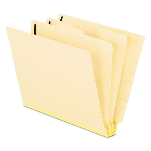 Manila End Tab Classification Folders, 2" Expansion, 2 Dividers, 6 Fasteners, Letter Size, Manila Exterior, 10/Box-(PFX13175)