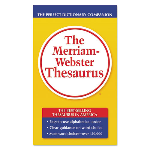 The Merriam-Webster Thesaurus, Dictionary Companion, Paperback, 800 Pages-(MER850)