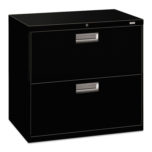 Brigade 600 Series Lateral File, 2 Legal/Letter-Size File Drawers, Black, 30" x 18" x 28"-(HON672LP)