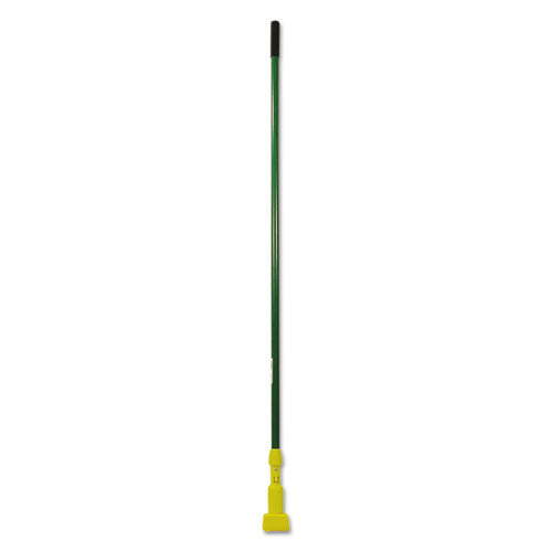 Gripper Fiberglass Mop Handle, 1" dia x 60", Green/Yellow-(RCPH246GRE)
