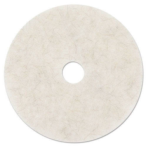 Ultra High-Speed Natural Blend Floor Burnishing Pads 3300, 27" Diameter, White, 5/Carton-(MMM20326)
