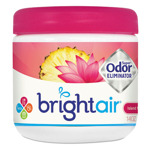 Super Odor Eliminator, Island Nectar and Pineapple, Pink, 14 oz Jar-(BRI900114EA)