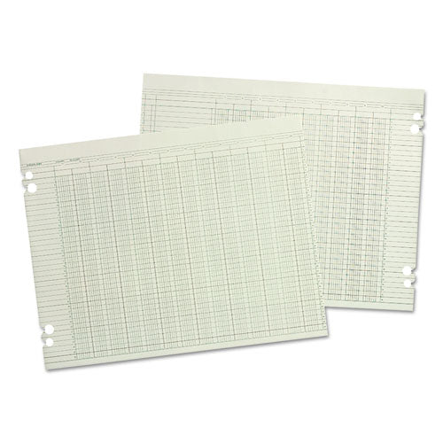 Accounting Sheets, 24 Columns, 11 x 14, Green, Loose Sheet, 100/Pack-(WLJG3024)