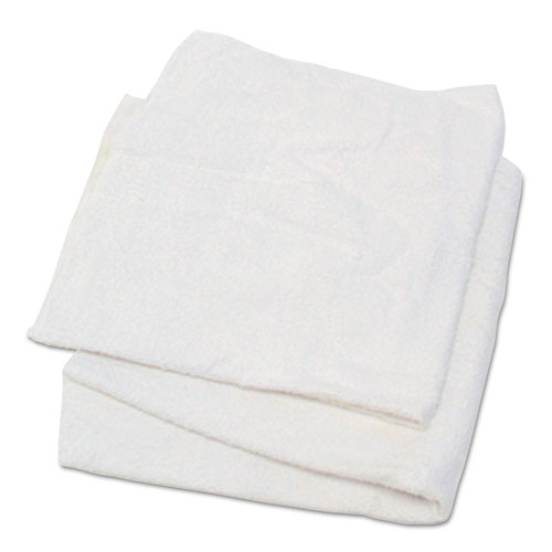 Woven Terry Rags, White, 15 x 17, 25 lb/Carton-(HOS53725)