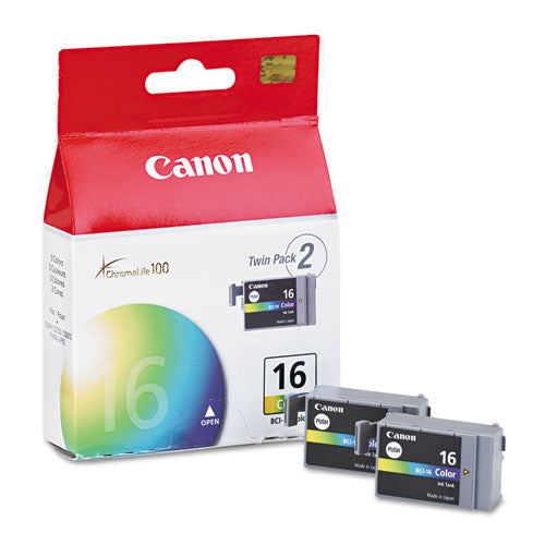 9818A003 (BCI-16) Ink, 75 Page-Yield, Tri-Color, 2/Pack-(CNMBCI16)