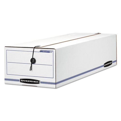LIBERTY Check and Form Boxes, 9" x 24.25" x 7.5", White/Blue, 12/Carton-(FEL00018)