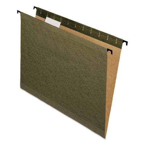 SureHook Hanging Folders, Letter Size, 1/5-Cut Tabs, Standard Green, 20/Box-(PFX615215)