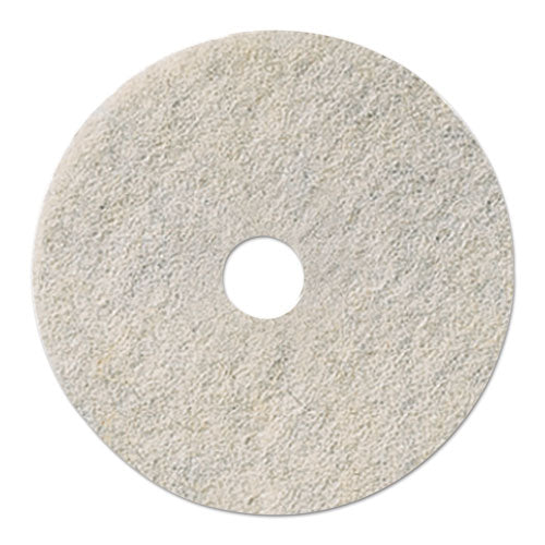 Natural Burnishing Floor Pads, 24" Diameter, White, 5/Carton-(BWK4024NAT)