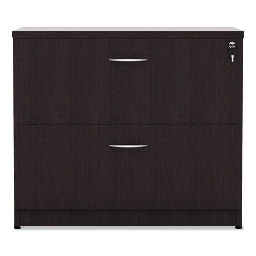 Alera Valencia Series Lateral File, 2 Legal/Letter-Size File Drawers, Espresso, 34" x 22.75" x 29.5"-(ALEVA513622ES)