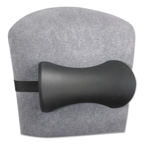 Lumbar Support Memory Foam Backrest, 14.5 x 3.75 x 6.75, Black-(SAF7154BL)