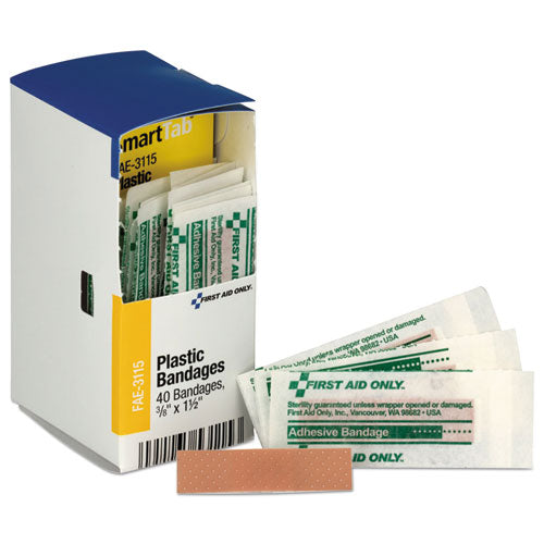Refill for SmartCompliance General Business Cabinet, Plastic Bandages, 3/8 x 1 2/3, 40/Bx-(FAOFAE3115)