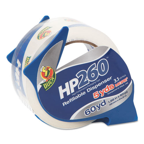 HP260 Packaging Tape with Dispenser, 3" Core, 1.88" x 60 yds, Clear-(DUC07364)