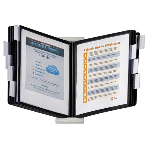 InstaView Expandable Desktop Reference System, 10 Panels, Black Borders-(DBL561201)