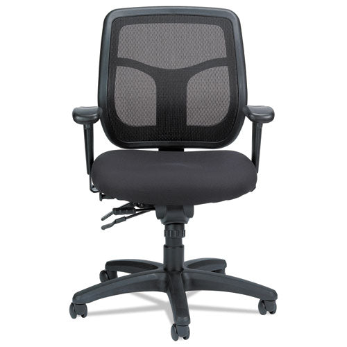 Apollo Multi-Function Mesh Task Chair, Supports Up to 250 lb, 18.9" to 22.4" Seat Height, Silver Seat/Back, Black Base-(EUTMFT945SL)