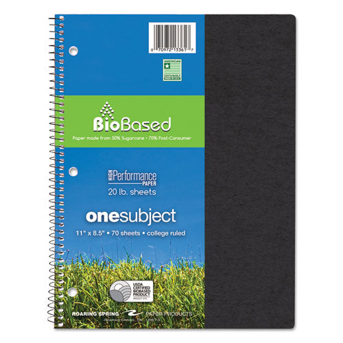Environotes BioBased Notebook, 1-Subject, Medium/College Rule, Randomly Assorted Earthtone Cover, (70) 11 x 8.5 Sheets-(ROA13361)