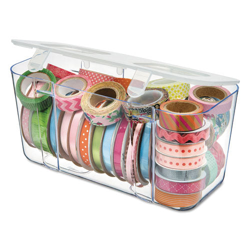 Stackable Caddy Organizer, Medium, Plastic, 8.8 x 4 x 4.38, White-(DEF29201CR)
