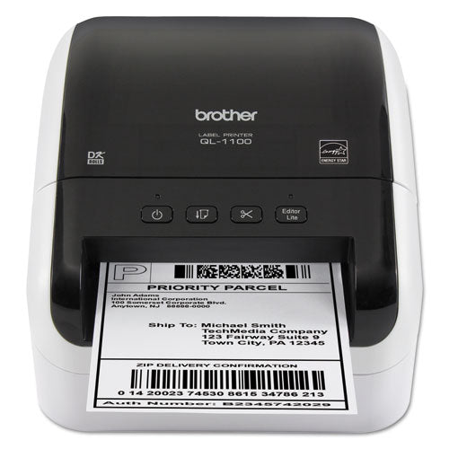 QL-1100 Wide Format Professional Label Printer, 69 Labels/min Print Speed, 6.7 x 8.7 x 5.9-(BRTQL1100)