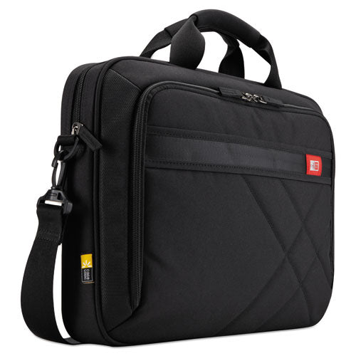 Diamond Laptop Briefcase, Fits Devices Up to 17", Nylon, 17.3 x 3.2 x 12.5, Black-(CLG3201434)