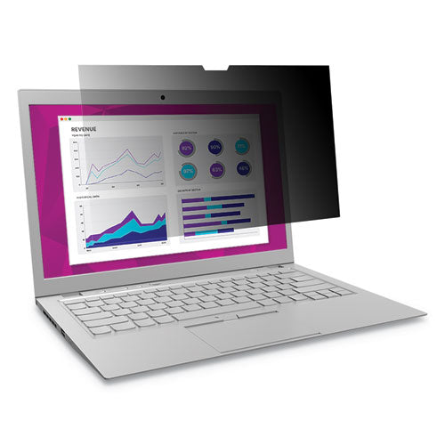 High Clarity Privacy Filter for 14" Widescreen Laptop, 16:9 Aspect Ratio-(MMMHC140W9B)