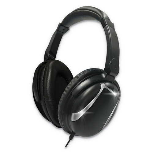 Bass 13 Headphone with Mic, 4 ft Cord, Black-(MAX199840)