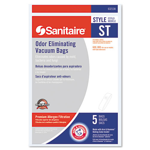 Style ST Disposable Vacuum Bags for SC600 and SC800 Series, 5/Pack, 10 Packs/Carton-(EUR63213B10CT)