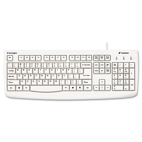 Pro Fit USB Washable Keyboard, 104 Keys, White-(KMW64406)