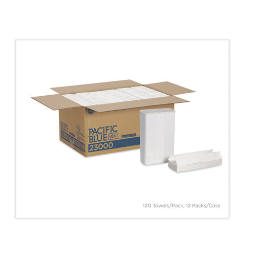 Pacific Blue Select C-Fold Paper Towels, 2-Ply, 10.1 x 12.7, White, 120/Pack, 12 Packs/Carton-(GPC23000)