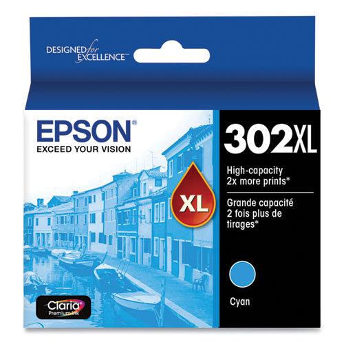 T302XL220-S (T302XL) Claria High-Yield Ink, Cyan-(EPST302XL220S)