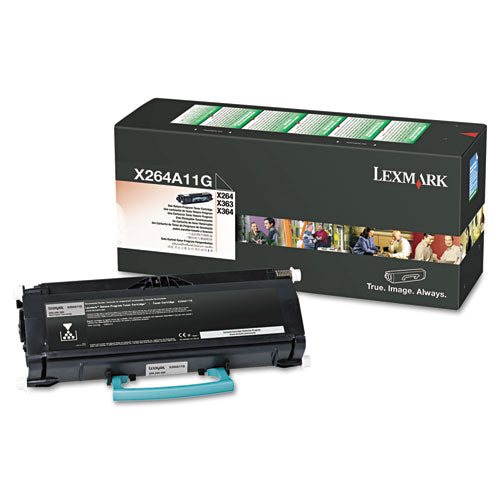 X264A11G Return Program Toner, 3,500 Page-Yield, Black-(LEXX264A11G)