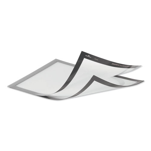 DURAFRAME Magnetic Plus Sign Holder, 8.5 x 11, Silver Frame, 2/Pack-(DBL400423)