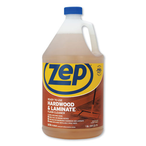 Hardwood and Laminate Cleaner, Fresh Scent, 1 gal, 4/Carton-(ZPEZUHLF128CT)
