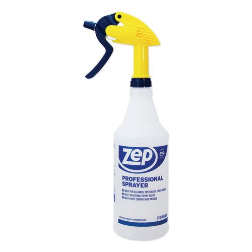 Professional Spray Bottle, 32 oz, Blue/Gold/Clear, 36/Carton-(ZPEHDPRO36CT)