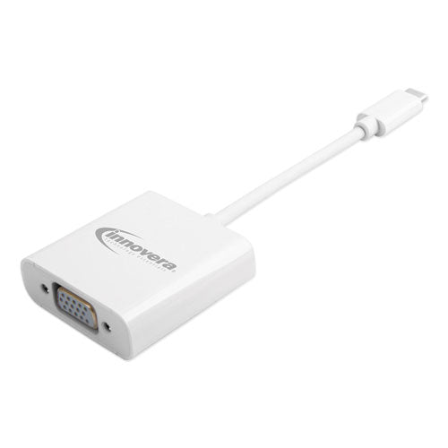 USB Type-C VGA Adapter, USB-C/VGA, 0.65 ft, White-(IVR50040)