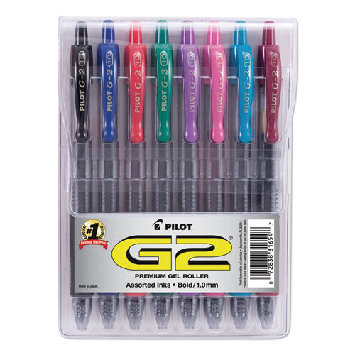 G2 Premium Gel Pen Convenience Pack, Retractable, Bold 1 mm, Assorted Ink and Barrel Colors, 8/Pack-(PIL31654)
